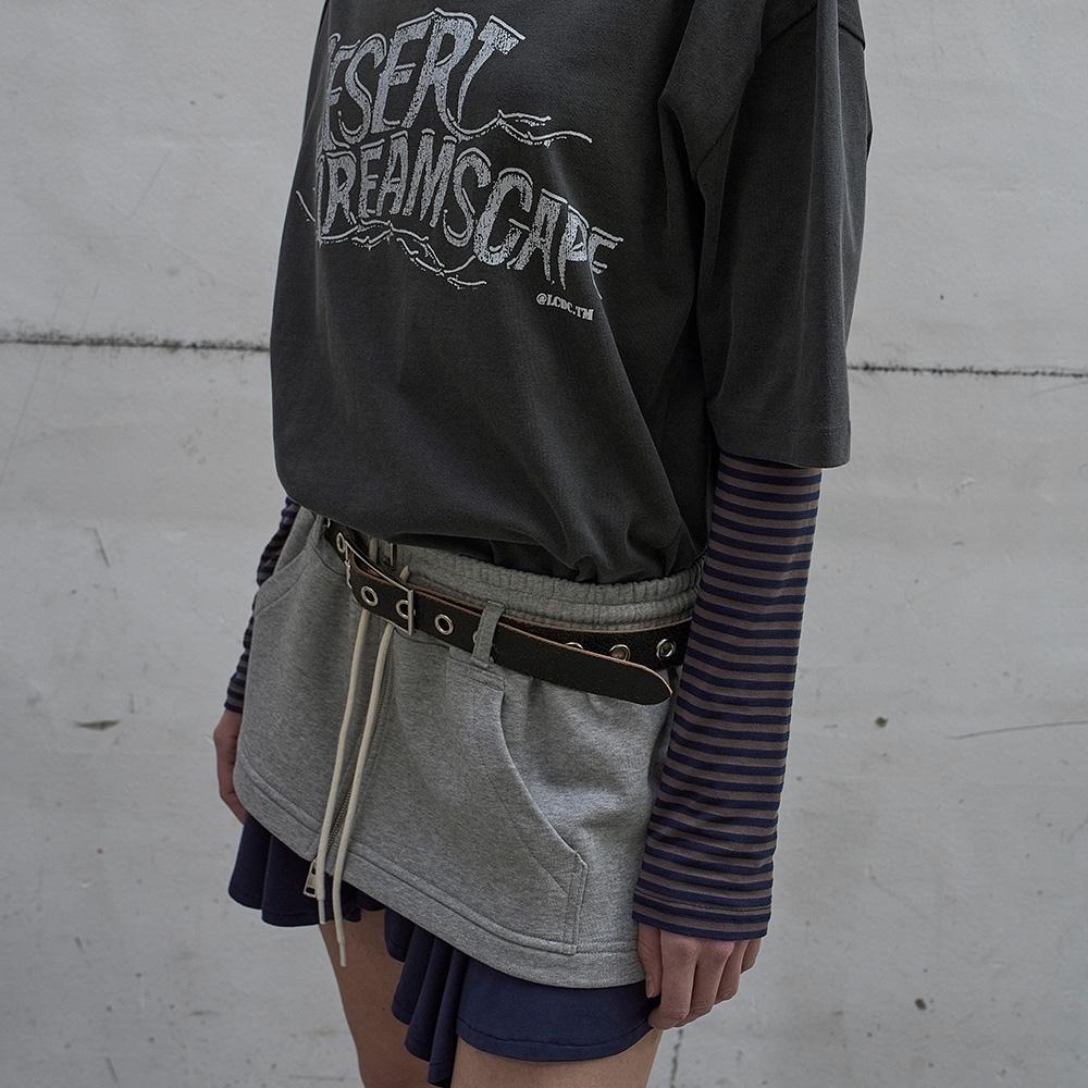 Lcdc Tm Layered Zip-Up Skirt (Melange Gray)