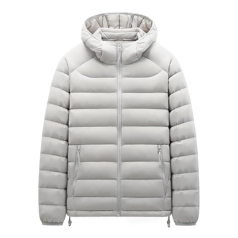 Unisex 90% White Duck Down Winter Hooded Jacket Outdoor Water Resistant Warm Coat