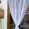 French Country Lace Gauze Curtain for Princess Kitchen Door or Children's Room, Phantom Bay Window, White
