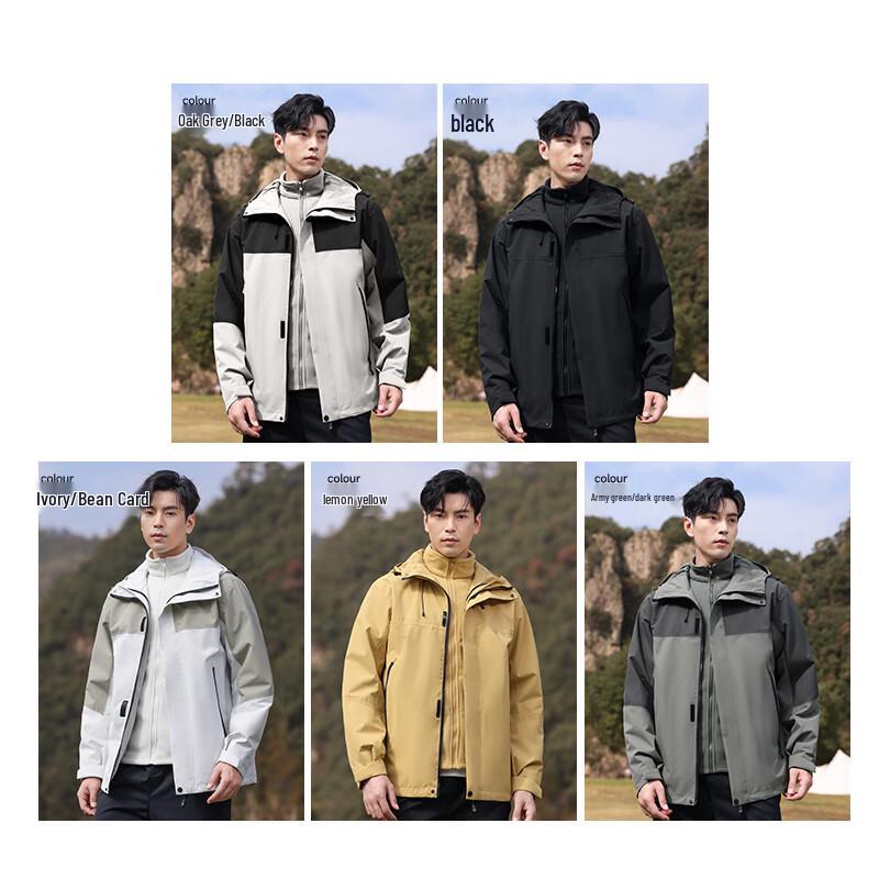 ROMON Men's 3-in-1 Outdoor Windproof Jacket