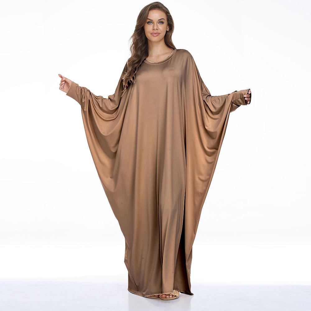 Dubai Plus Size Batwing Sleeve Casual Dress for Women - Muslim Robe