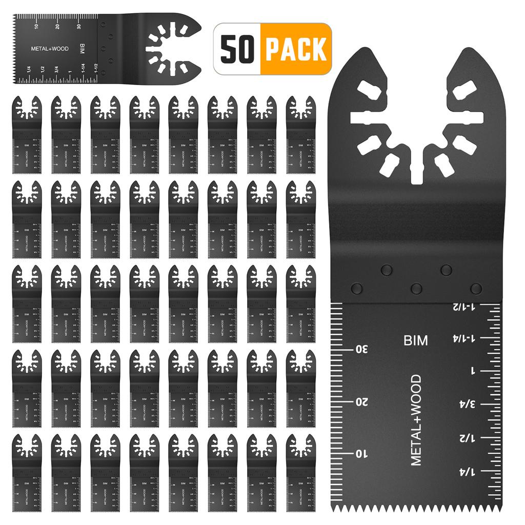 10/50PCS Wood Metal Oscillating Saw Blades Sharp Wear Resistant Multitool Blades Quick Release Saw Blade Universal Carbide Blade