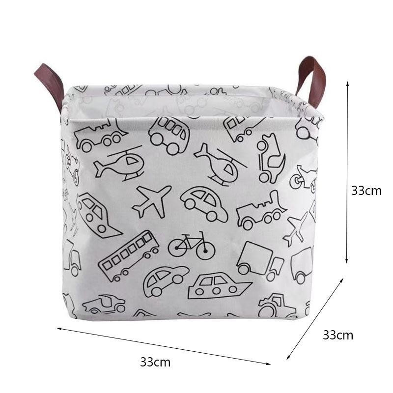 Large Waterproof Cotton Linen Storage Basket for Laundry and Toys