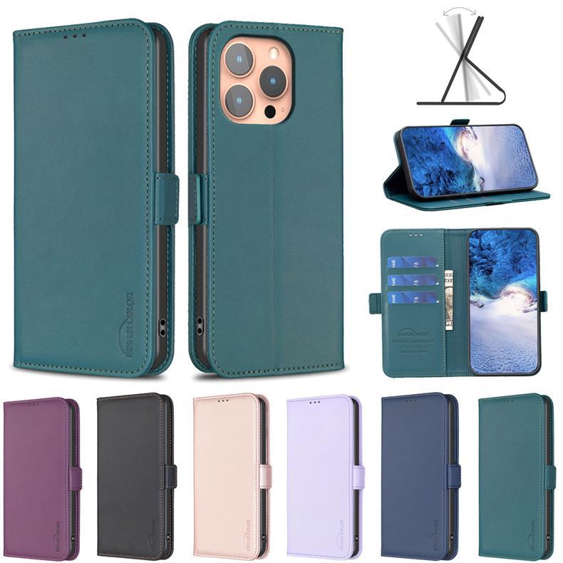 Suitable for Samsung S26 Phone Case A37 Solid Color Side Buckle Leather Texture Card Slot Wallet Protective Case A07 Cover S25