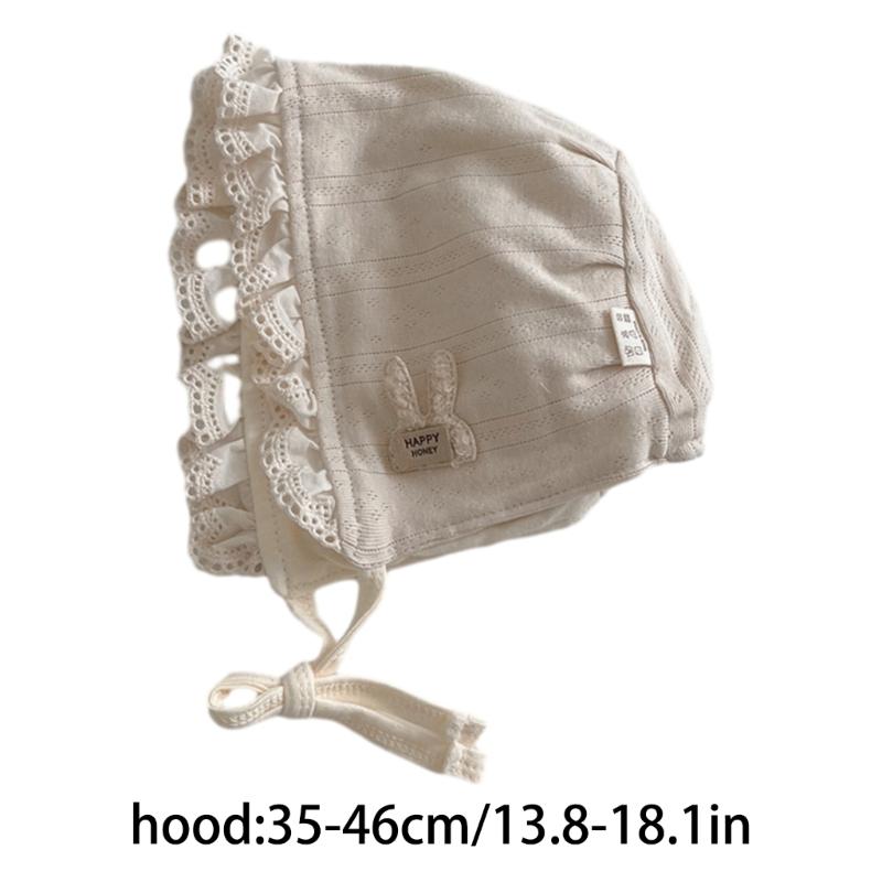 Baby Spetsmössa i Vintagestil med Blom-/Kaninmönster Stilfull Babyhatt med Justerbart Band Lämplig för Pojkar & Flickor