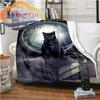 Mystery Cat and Satan Cat Fluffy Blanket  Warmth Soft Plush Sofa Throw  Square  Blanket Tourist blanket{Customize Your Picture}