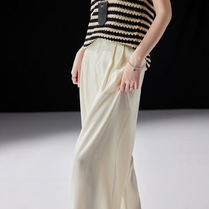 Demana Women's High-Waist Lyocell Pleated Wide-Leg Pants