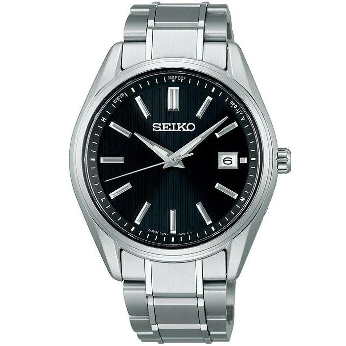 Seiko Selection S Series Premium SBTM341 Mens Watch Solar Radio Wave 3 Hands Titanium Black Made Japan