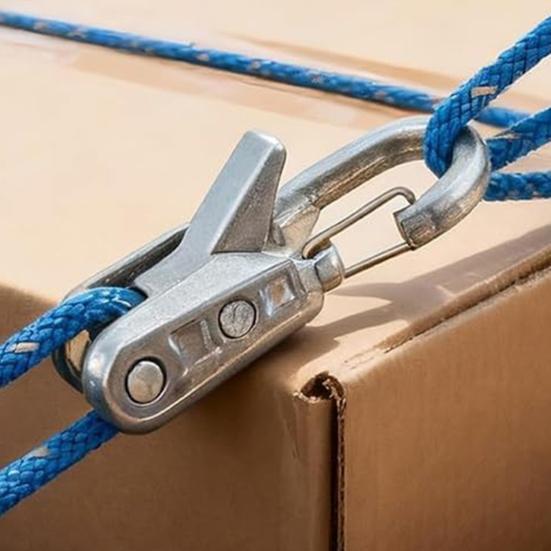 1 Juego Tensor de Cuerda con Rodillo para Cuerda Tensor Metálico de Alta Resistencia con Bloqueo de Leva para Mochilero al Aire Libre Senderismo Navegación Acampada Ajustador Tensor de Cuerda de Viento