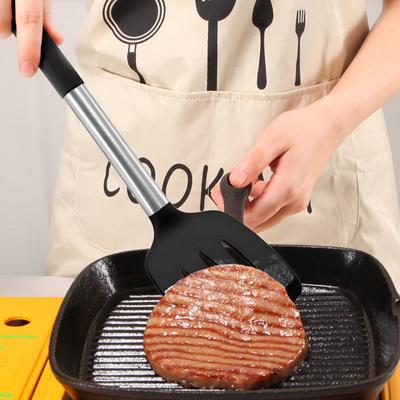 2 Adet Silikon Spatula Oluklu Gıda Sınıfı Isıya Dayanıklı Bulaşık Makinesinde Yıkanabilir Kızartma Balık Yumurta yapışmaz Pot Pişirme Turner Tencere Eşyaları Mutfak