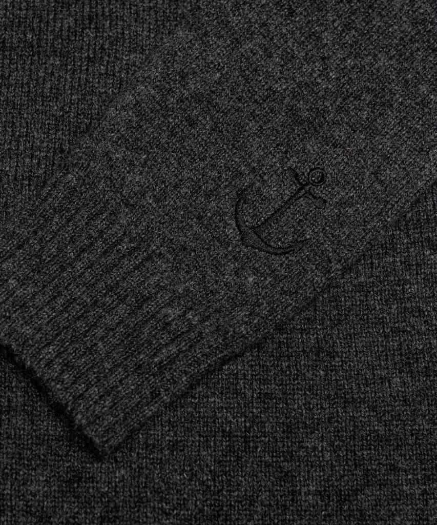 Edeunbeoleokeulleob Shetland Wool Anchor Knit (Charcoal)