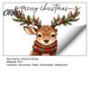 Decorative Glass Door Decals Christmas Reindeer Static Window Stickers, PVC Waterproof Elk Cling for Holiday Indoor Outdoor Decor Home Decoration,