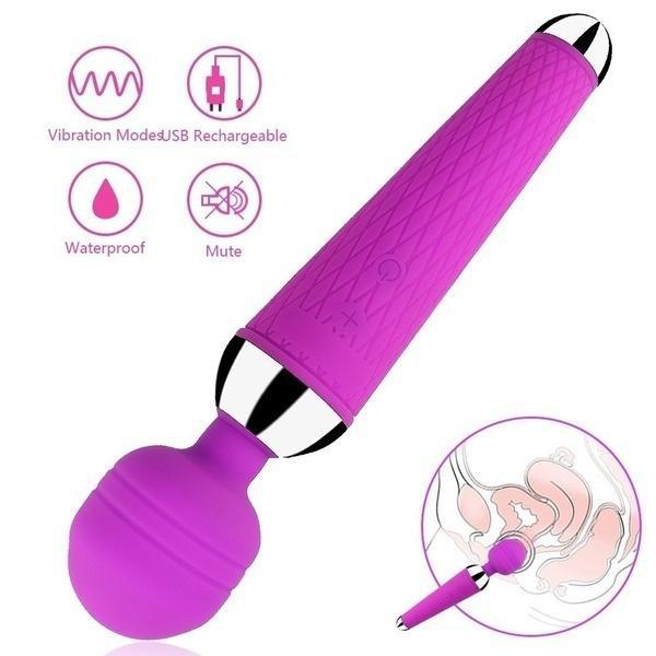 Multi-Speed Powerful Magic Wand Vibrator USB Charge AV Stick Female G Spot Massager Clitoris Stimulator Adult Sex Toys for Woman