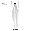Hanging Ghost Decor Swinging Halloween Decoration, LED Light Up Large Spooky Weighted Fabric with Remote Control for Outside Garden Yard Porch