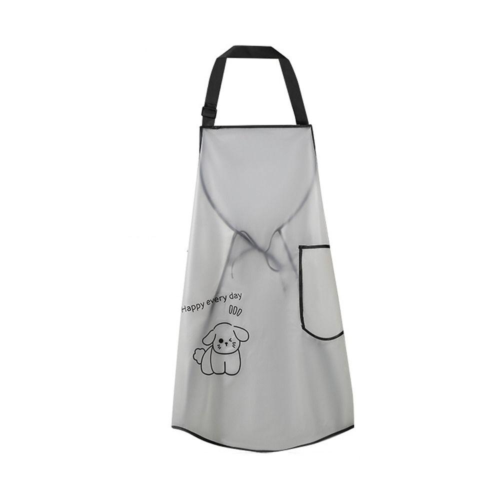 Sleeveless Waterproof TPU Apron Dirt-Proof Work Aprons Cartoon Cleaning Aprons  Home Use
