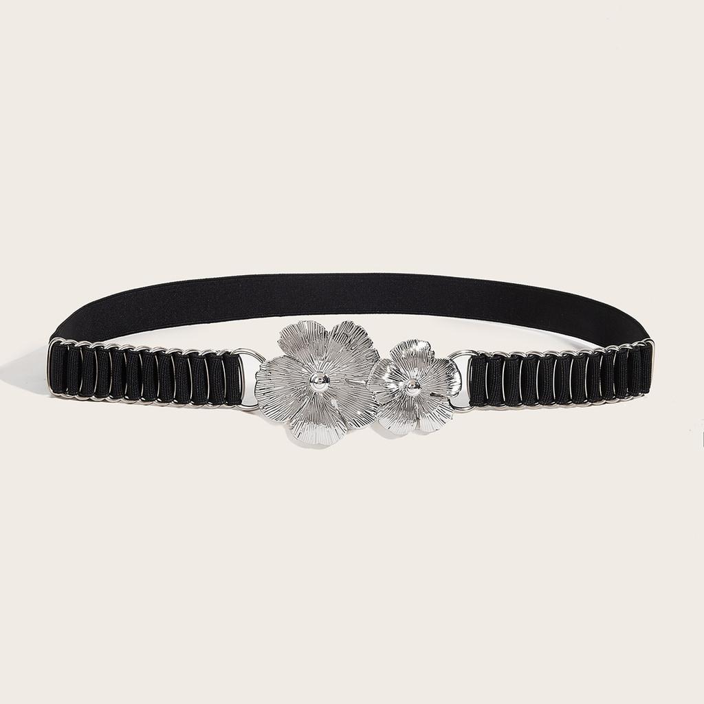 Waist Metallic Ladies Belt With Snap Button Closure For Dresses And Wear Casual