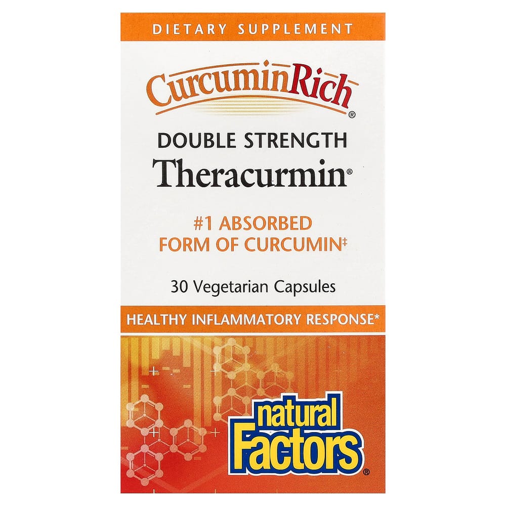 Natural Factors Theracurmin 2x Strength Veggie Capsules, 30 Count