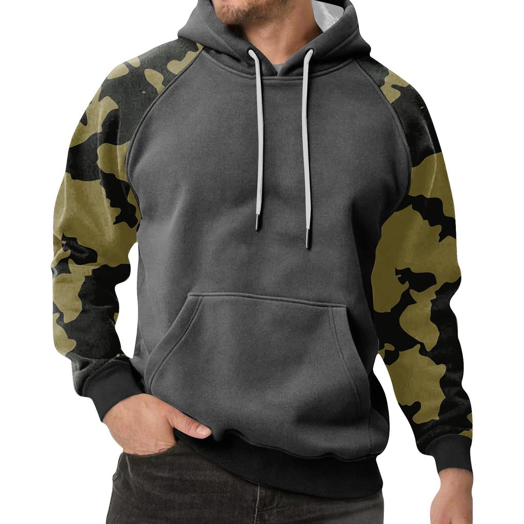 Men's Camouflage Sweatshirt Hoodie Men's Sports Large Size Casual Sweatshirt