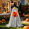 Ghost Outfit for Garden Goose Halloween Costume, with Shiny Sequin Decor, Decorative Accessories Statue Atmosphere Prop, Holiday Yard Decorations Cute