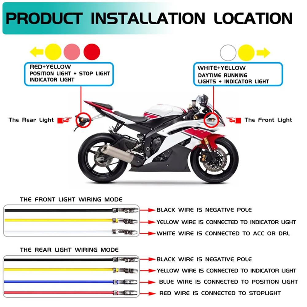 2PCS Smoke Motorcycle Directional Indicator Turn Signal Light 16 LED Flashing Rear Tail Brake Flasher Light DRL Lamp Motorcycle Turn Signal