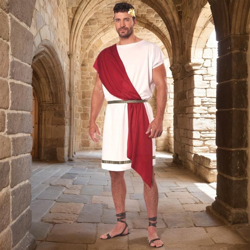 Comfortable Arabian Toga Costume For Halloween Role Play Party With Breathable Fabric And Design