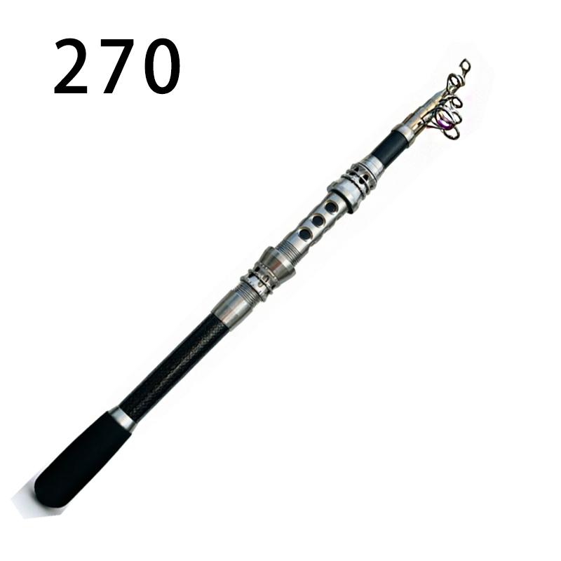 Mini Portable Carbon Fiber Sea Fishing Rod Long Throwing Rod 1.8-3.0m Telescopic Fishing Rod Super Hard Fishing Rod Sea Fishing Tackle Set