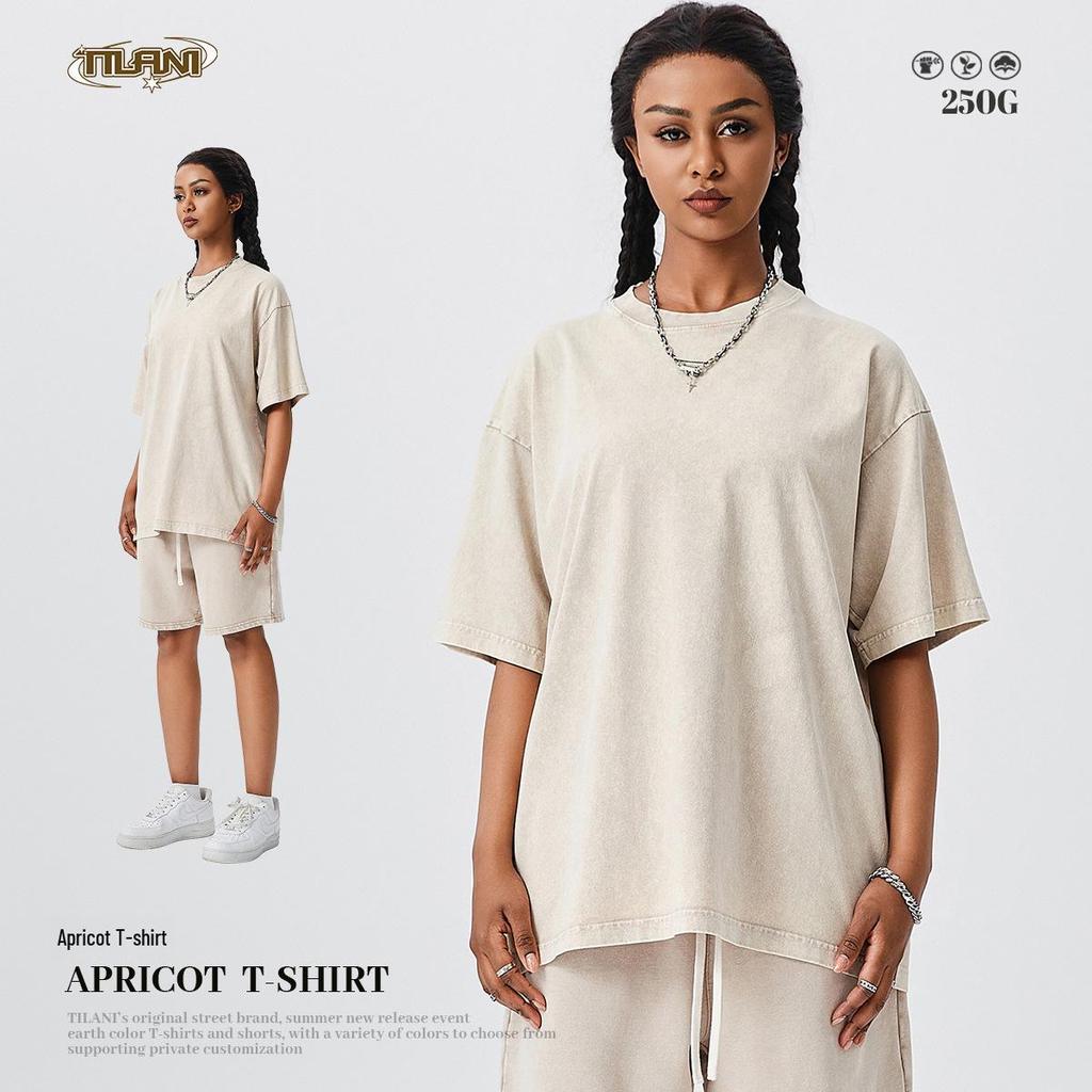 TILANI Pánské Retro Bavlněné Tričko s Krátkým Rukávem