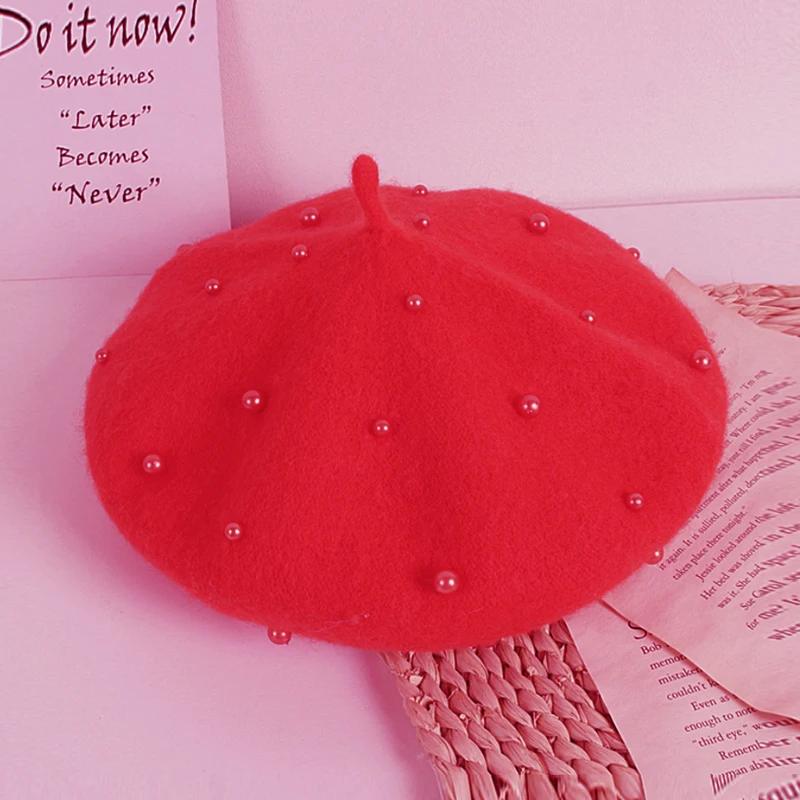 Moda Nuova Principessa Bambine Ragazze Cappelli Berretti Adorabili Berretti con Perle Cappelli Primavera Autunno Inverno Bambini Piccoli Ragazze Cappelli