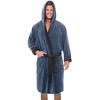 Accappatoio da uomo taglie forti a maniche lunghe, accappatoio invernale in peluche di media lunghezza con cintura e tasche, morbido e confortevole, abbigliamento da casa