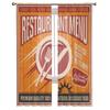 Szablon plakatu w stylu retro dla restauracji fast food Przezroczyste zasłony szyfonowe do salonu sypialni okna woale tiulowa zasłona