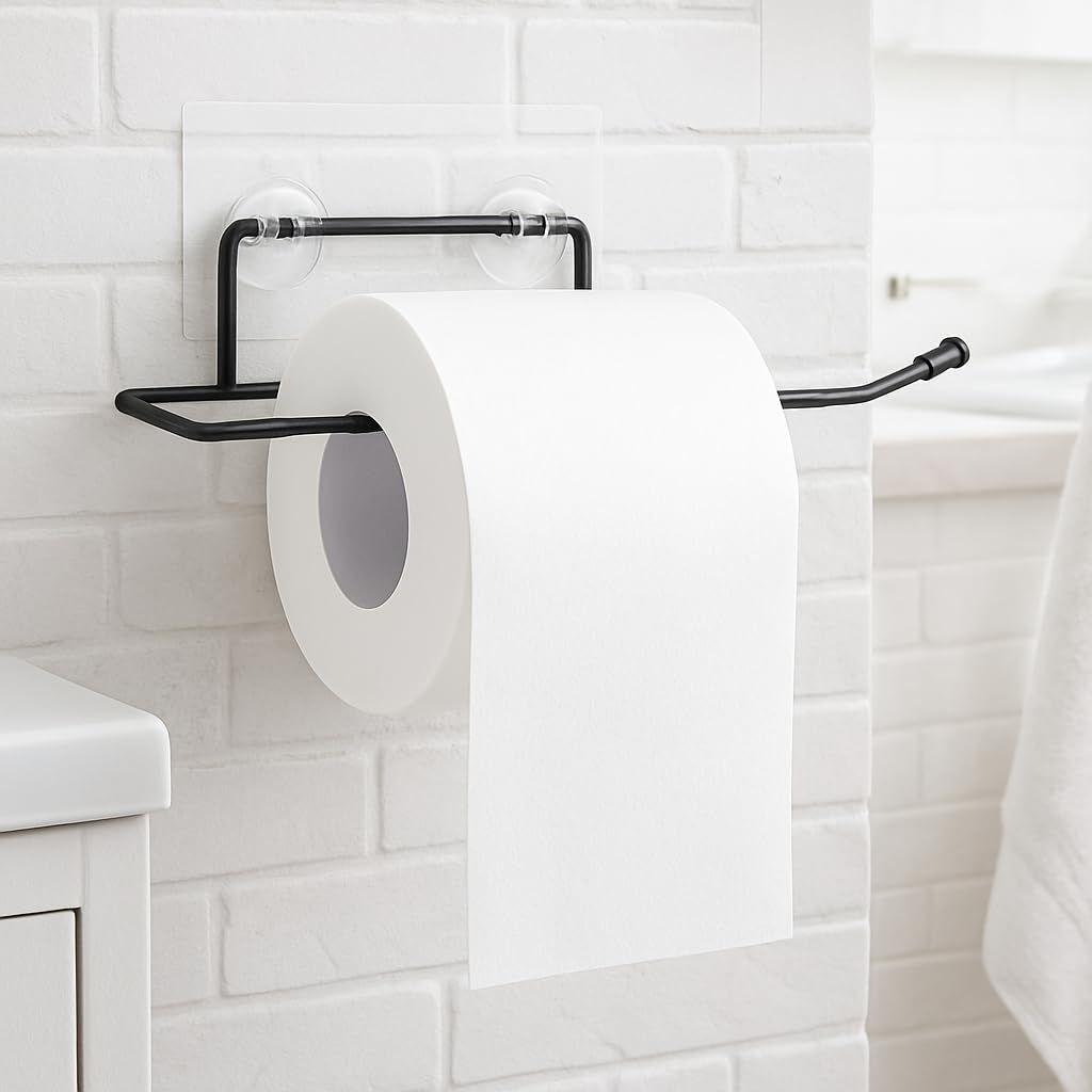 

Держатель для рулона туалетной бумаги Кухонный держатель для бумажных полотенец Напольный держатель для бумажных полотенец Самоклеящийся Без сверления Держатель для салфеток Аксессуары для ванной комнаты/Органайзер(Пакет из 1)