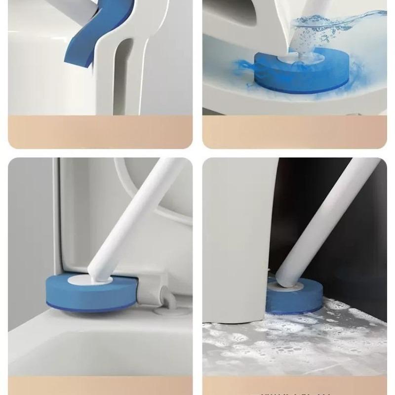 Engangs toalettbørste, veggmontert i husholdningsbad, ingen blinde flekker. Spesielt avkalkingsverktøy for toalettbørster, børstehode