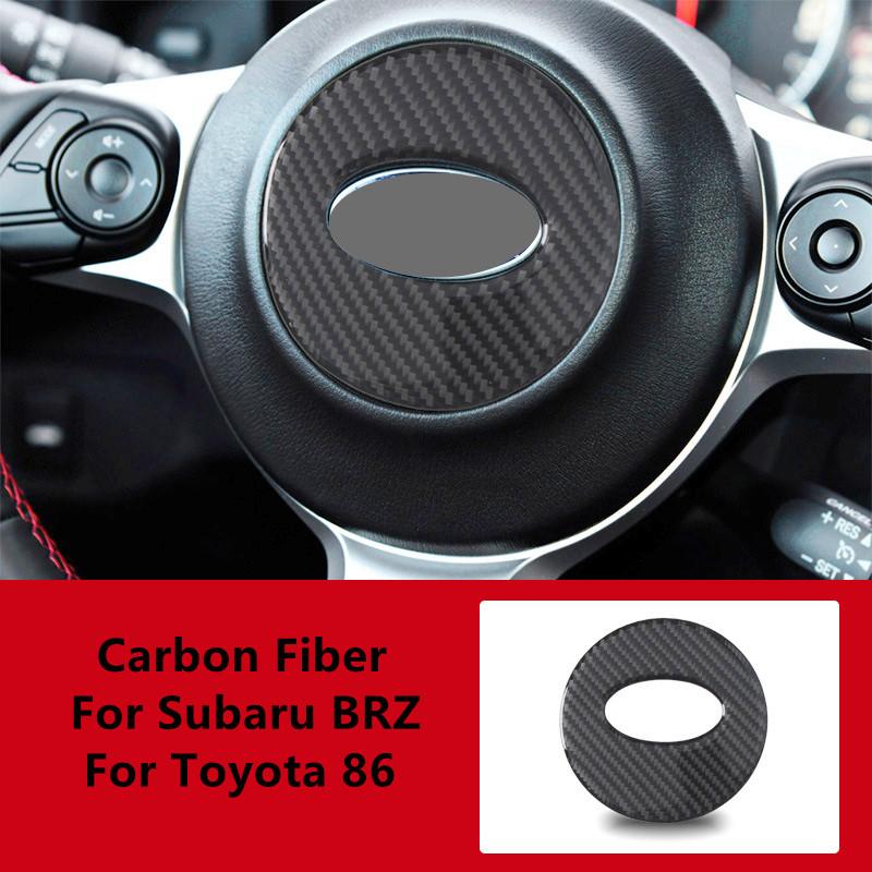 

Декоративная накладка на руль автомобиля из углеродного волокна, полоски, наклейка, наклейка для Subaru BRZ для Toyota 86, салон автомобиля чёрный