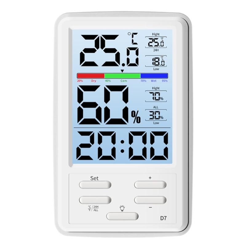 

Backlit LCD Display Digital Hygrometer with Temperature Humidity Meter for Baby Room Kitchens Offices and More 1