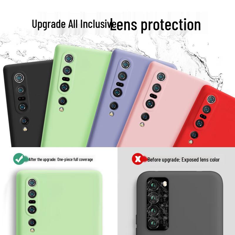 KEKLLE Xiaomi Liquid Silicone Phone Case with Full-Coverage Lens Protection