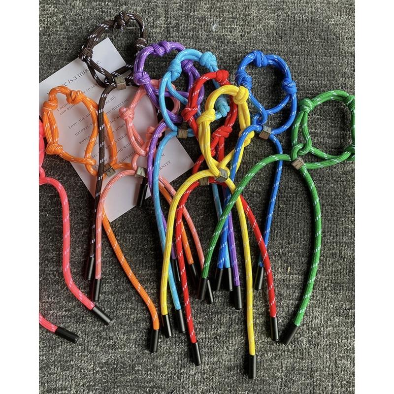 Trendy Nylon Rope Woven Bracelet for Couple Stylish Adjustable Length Wristchain Fashionable Accessory for Parties