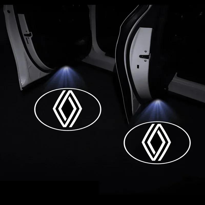 

Hub Caps 2Pcs Led Car Door Lights Ghost shadow Projector Logo For Renault Megane 2 3 4 Twingo Clio Talisman Captur Sandero Duste