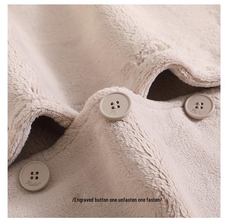 Women's Winter Flannel Pajama Set - Lapel Collar, Long Sleeve, Long Pants, Casual, Warm, For Home or Outings