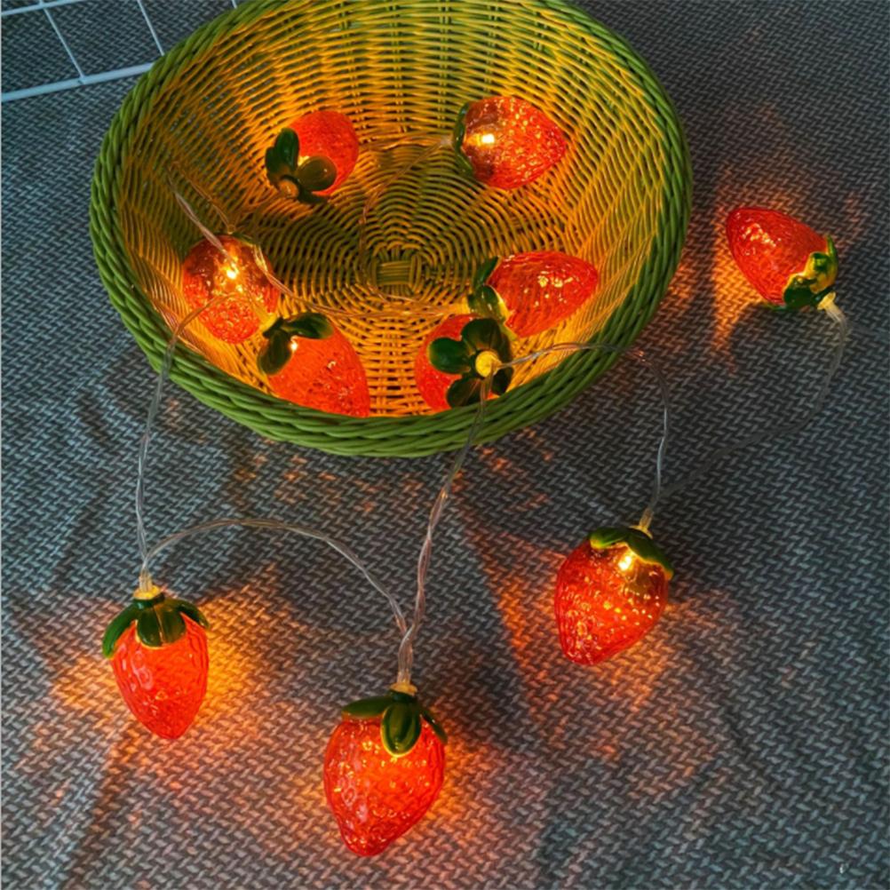 3 Meters 20LED Strawberry String Lights Battery Powered Indoor Outdoor Lighting Lamp for Wedding