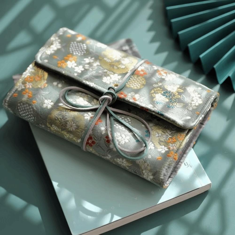 Retro Scrapbook Binder Cloth Cover Loose-leaf Notebook Portable A6 Loose-leaf Diary  for Girls