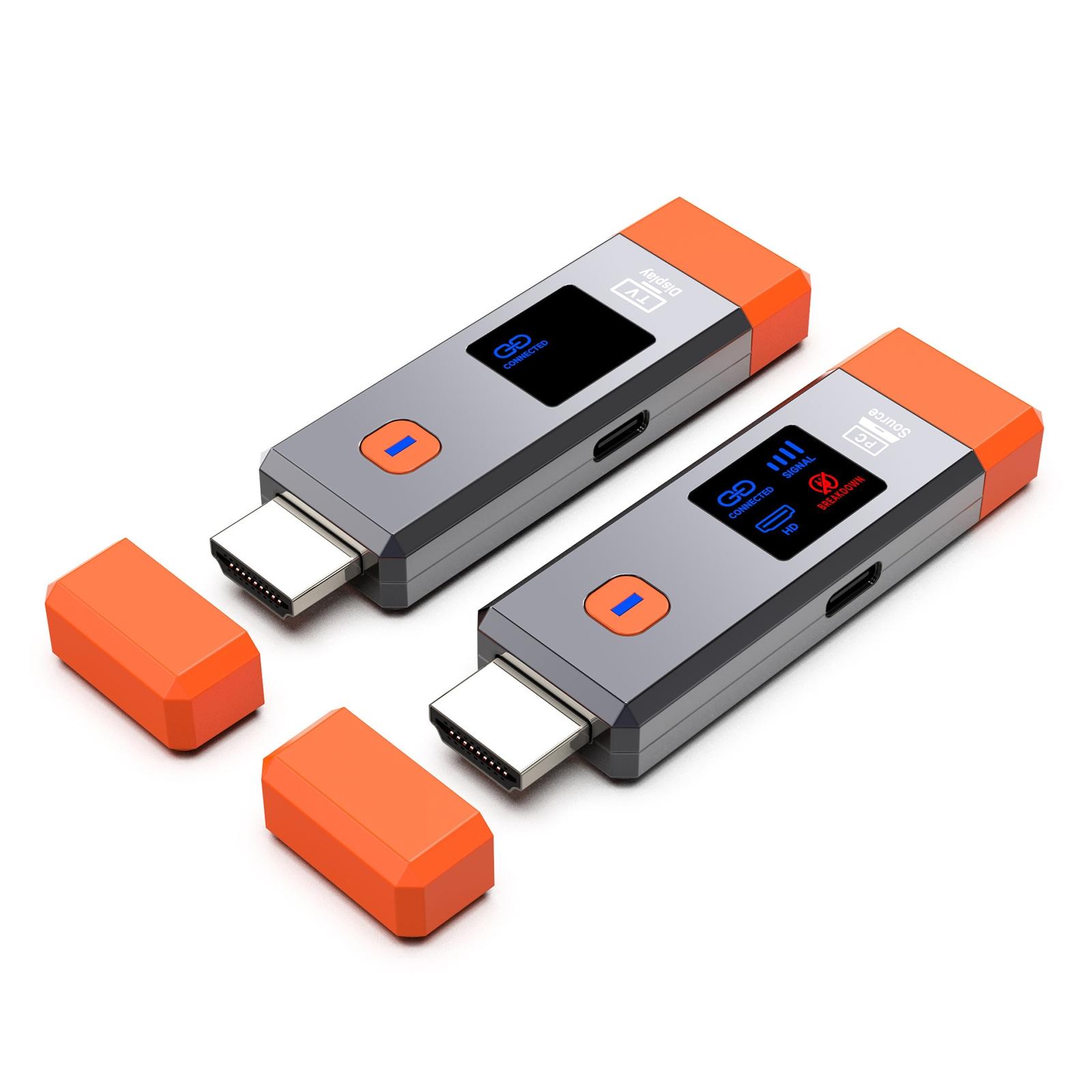 

Wireless Extender with Display Screen Video Transmitter and Receiver TV Stick Dongle Adapter For PC Camera Laptop To Monitor TV