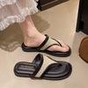 Korean version of soft-soled toe slippers for women's summer wear 2025 new casual fashion open-toed beach cool slippers