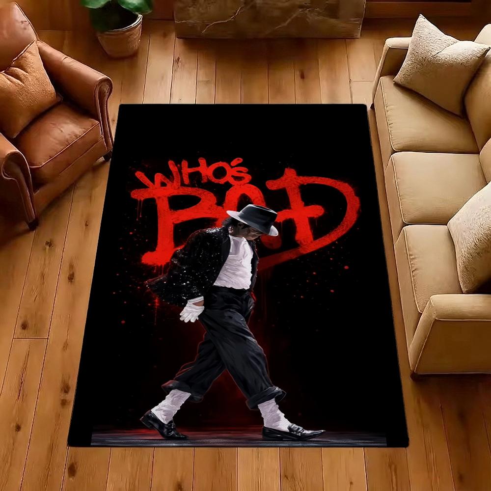 Michael Jackson Pop Rectangular Rug Nonslip Durable Carpet For Girls Bedroom Play Area Home Decor New Year Gift
