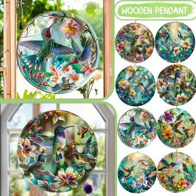 Beach Sunset Suncatcher Ornament Acrylic Window Decoration, Creative Lighting Craft Pendant Home Decoration Hanging