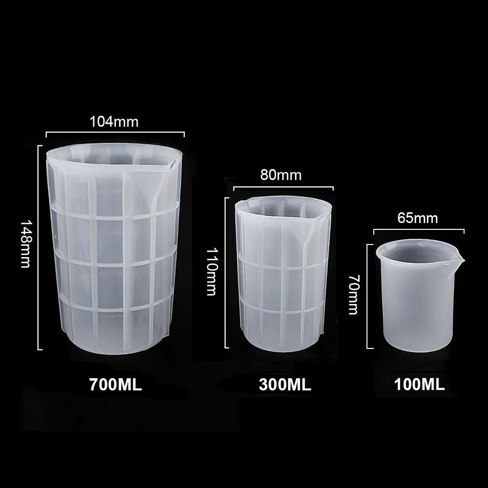100/300/700ML Silicone Measuring Cup DIY Jewelry Making Tools Baking Tools Epoxy Resin Cup Mixed Silicone Measure Cup