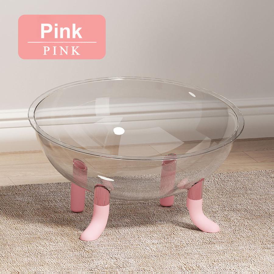 Large Cat Cave Space Capsule Pet House Summer All Seasons Universal Transparent Acrylic Rotating Base Cat Toy Pet Supplies