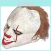 Maschera Horror Clown del Film It Costume in Lattice per Natale e Halloween