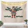 Christmas Nutcracker Tapestry for Bedroom Aesthetic Botanica Garden Wall Tapestry Aesthetic  Soldier Royal Guarder Tapestries