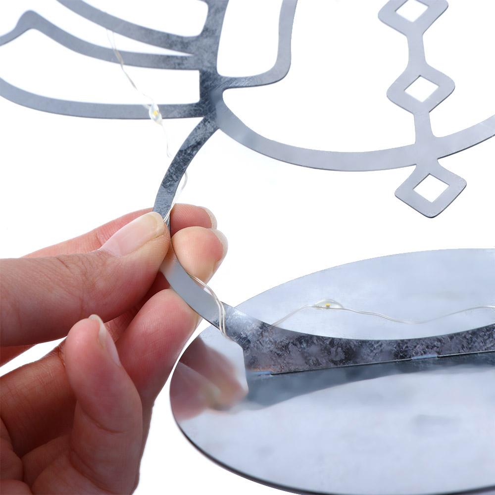 Yard Wrought Iron Luminous Snowman Frame Light Decoration Christmas Animation Light String