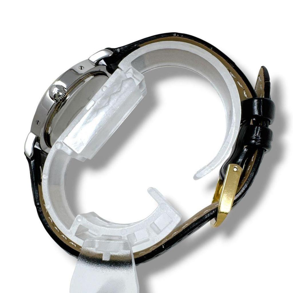 Used Hermes Clipper Combination Leather Belt Boys Men Women Watch HERMES Leather Belt White Dial Silver